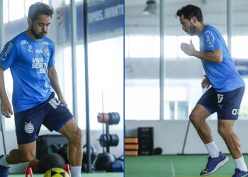 Everton Ribeiro volta a treinar no CT do Bahia após diagnóstico de câncer