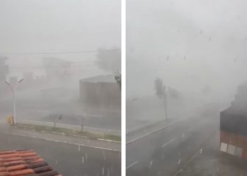Cidade baiana registra chuva de granizo e Inmet divulga alertas laranjas