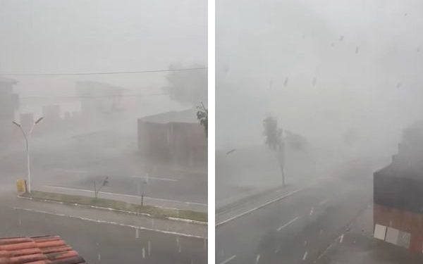 Cidade baiana registra chuva de granizo e Inmet divulga alertas laranjas