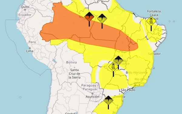 Bahia tem alerta laranja para chuvas intensas e ventos fortes neste sábado (29)