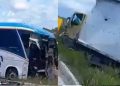 Colisão entre ônibus de viagem e caminhão baú deixa mortos na BR-324
