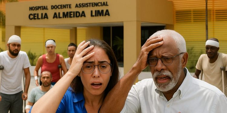 SFC: Após calote de Calmon em empresa que reformava hospital, obra é paralisada; Hospital provisório em “tenda” já recebeu R$ 40 milhões, quádruplo do valor da reforma