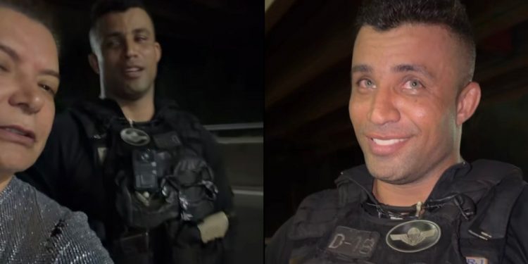 David Brazil é parado em blitz e surpreende policial: ‘Tá casado ou solteiro?’